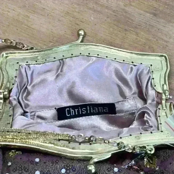 Vintage Sequin Embroidered Evening Clutch NWT Bag - Picture 4 of 6